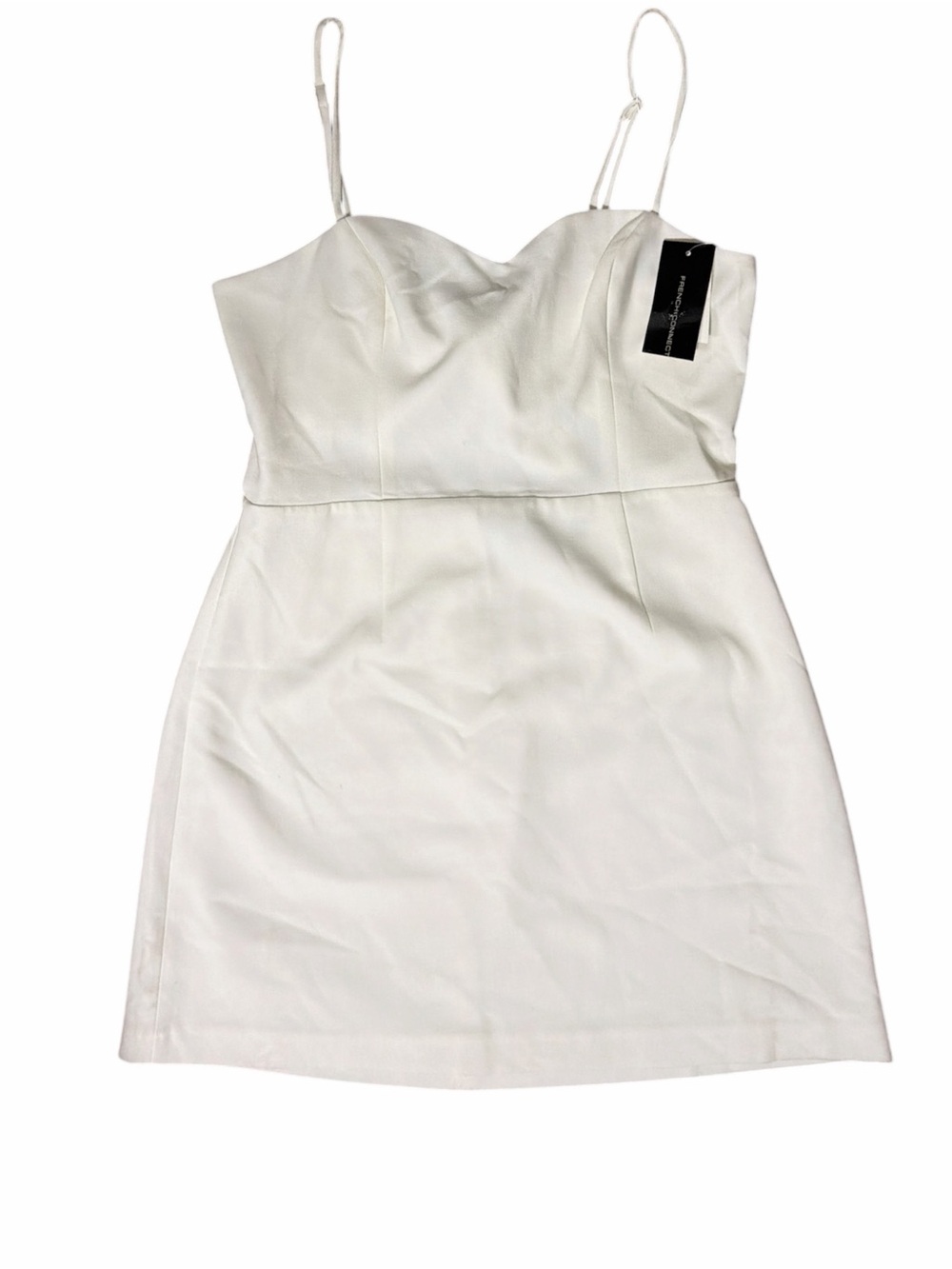 NWT FRENCH CONNECTION White Spaghetti Strap Mini Dress